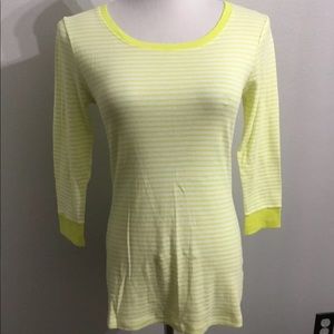 New Gap yellow striped top small